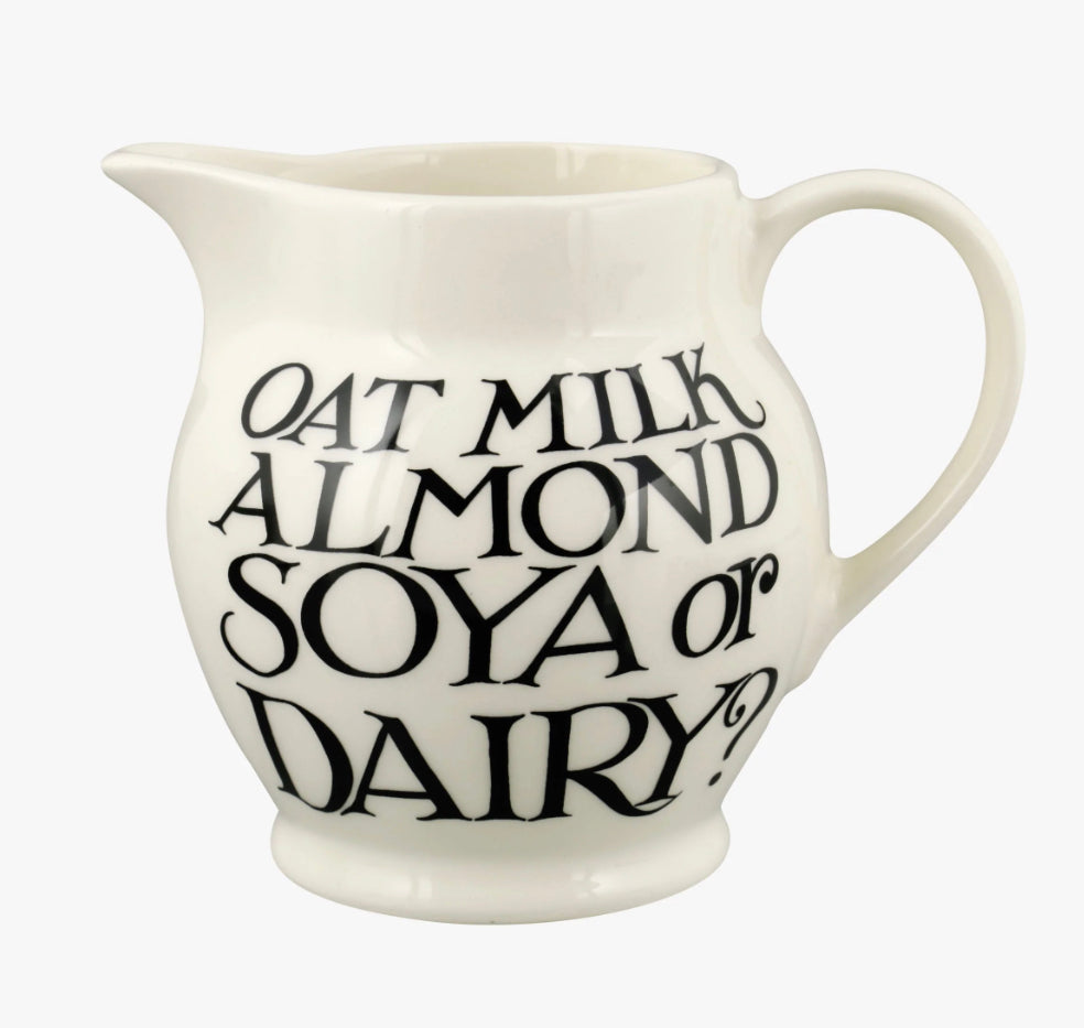 Emma Bridgewater Black Toast Soya Or Dairy 1/2 Pint Jug