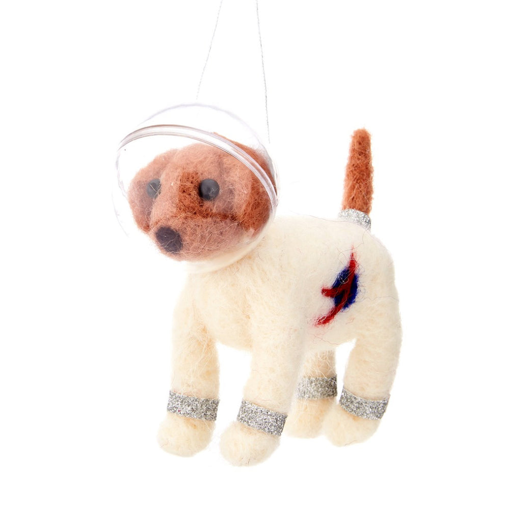 Sass & Belle Outer Space Dog Hanging Felt Decoration