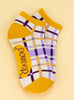 Powder Trainer Socks - Purple Check