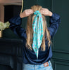 Sara Miller Green Birds Hair-Tie & Scarf Set