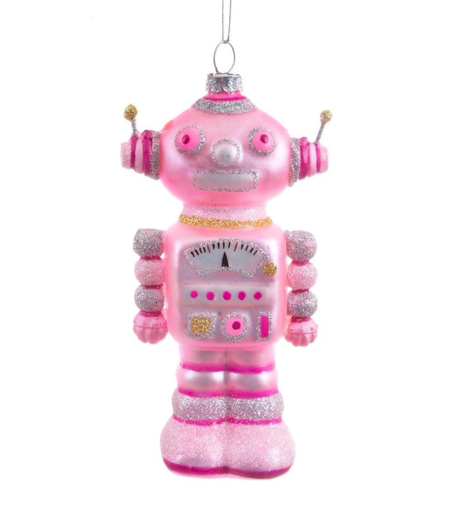 Sass and Belle Glitter Robot Shaped Bauble