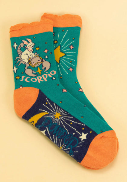 Powder Scorpio Zodiac Ankle Socks