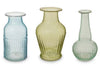 Pip Studio Small Green Glass Vases- Set Of 3