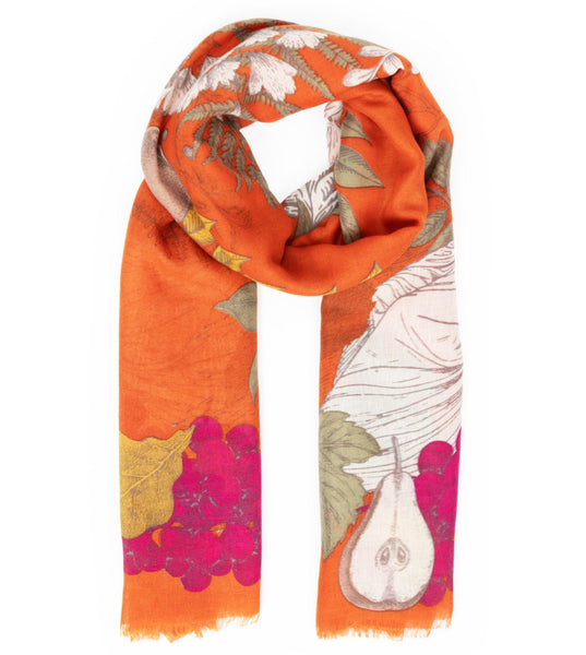 Powder Roman Rabbit Print Scarf - Tangerine