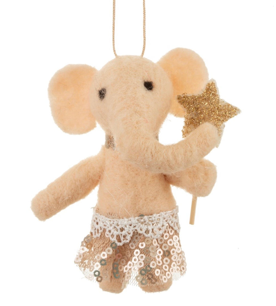 Sass & Belle Magic Elephant Hanging Felt Decoration