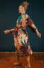 Powder Winter Floral Kimono Gown - Terracotta