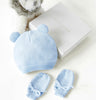 Katie Loxton Fine Knit Baby Hat And Mittens Set - Blue