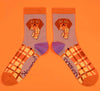 Powder Pringle Sausage Dog Ankle Socks