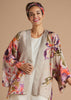 Powder Orchid & Iris Kimono Jacket - Coconut
