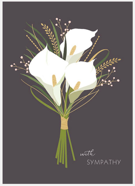 Sara Miller Sympathy Lilies Card