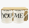 Emma Bridgewater Black Toast You & Me Set Of 2 1/2 Pint Mugs