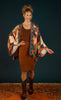 Powder Winter Floral Kimono Jacket - Terracotta