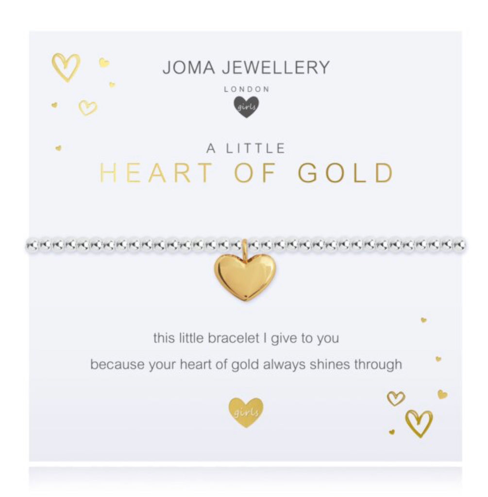 Joma Jewellery Girls A Little Heart Of Gold Bracelet