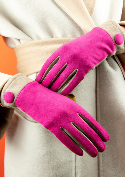 Powder Darcy Gloves - Fuchsia