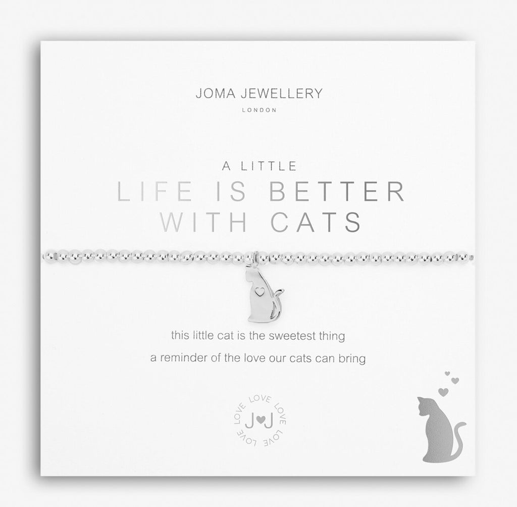 Joma Jewellery A Little Life Is Better With Cats Bracelet
