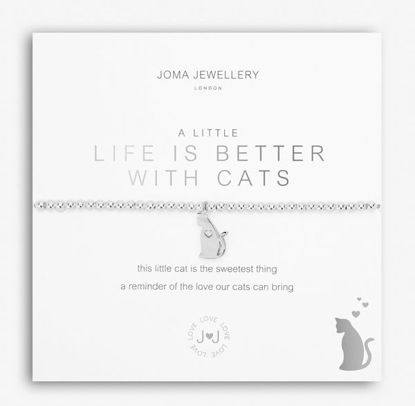 Joma Jewellery A Little Life Is Better With Cats Bracelet