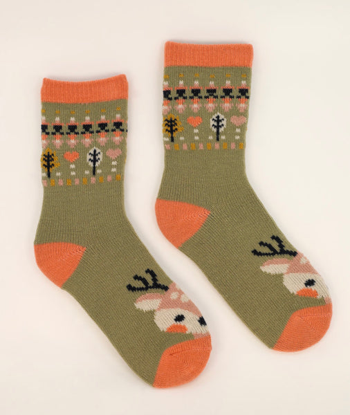 Powder Cute Deer Knitted Socks