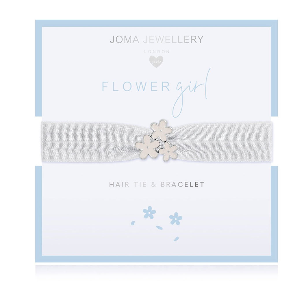 Joma Jewellery Girls Flower Girl Hair Tie & Bracelet