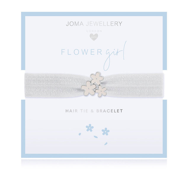 Joma Jewellery Girls Flower Girl Hair Tie & Bracelet