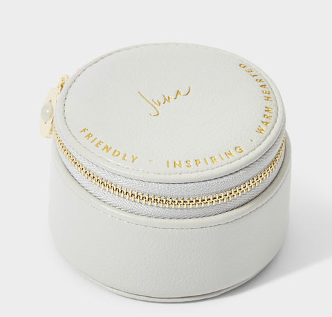 Katie Loxton Birthstone Jewellery Box -  June Moonstone