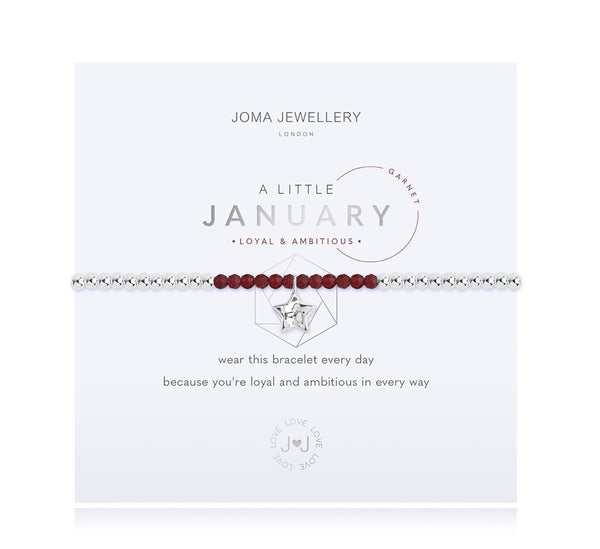 Joma Jewellery A Little Birthstone January Garnet Bracelet