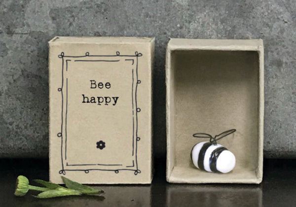 East Of India Matchbox - Bee Happy