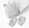 Katie Loxton Fine Knit Baby Hat And Mittens Set - Grey
