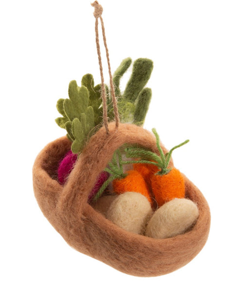 Sass & Belle Vegetable Trug Felt Decoration