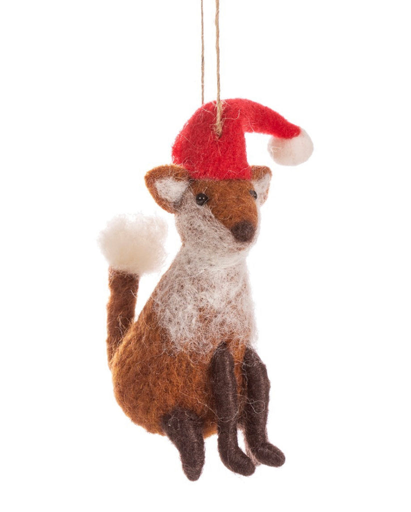 Sass & Belle Fox In Hat Felt Decoration