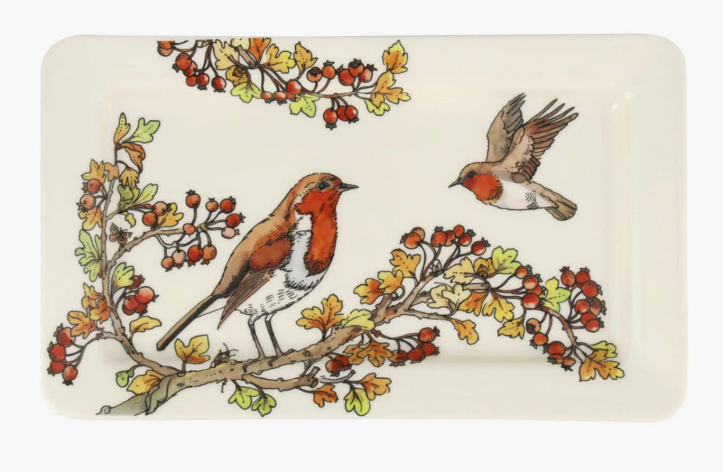 Emma Bridgewater Rosehip & Robin Medium Oblong Plate SECOND