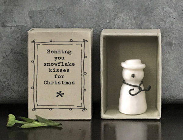 East Of India Matchbox - Snowman