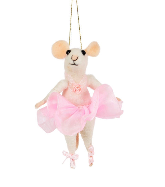 Sass & Belle Ballerina Mouse Hanging Felt Decoration