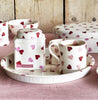 Emma Bridgewater Pink Hearts Dome Lid Curved Tin Caddy