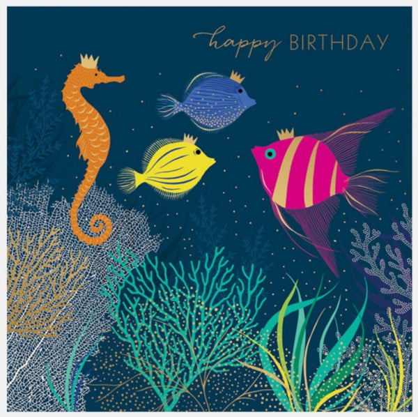 Sara Miller Tropical Fish & Seahorse Card