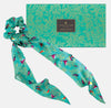 Sara Miller Green Birds Hair-Tie & Scarf Set