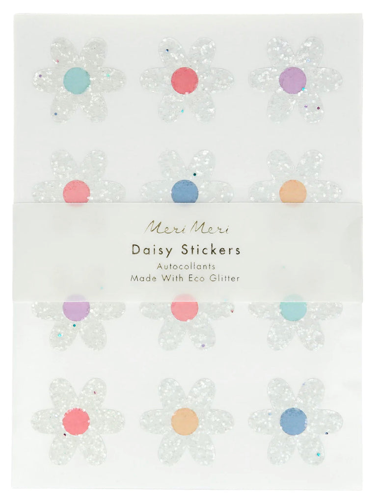 Meri Meri Glitter Daisy Stickers (x 8 sheets)