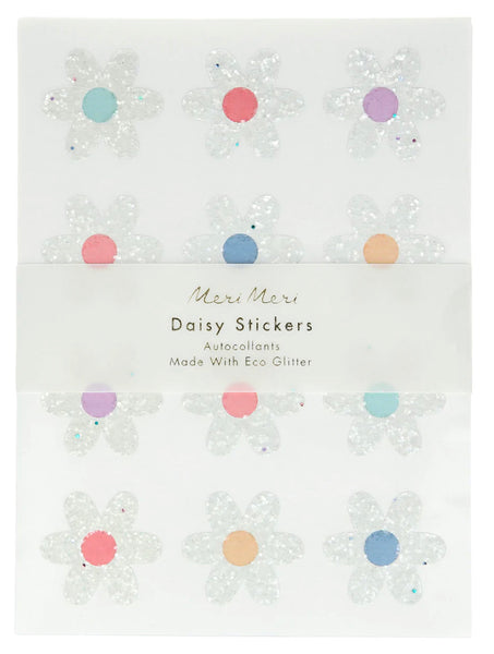 Meri Meri Glitter Daisy Stickers (x 8 sheets)