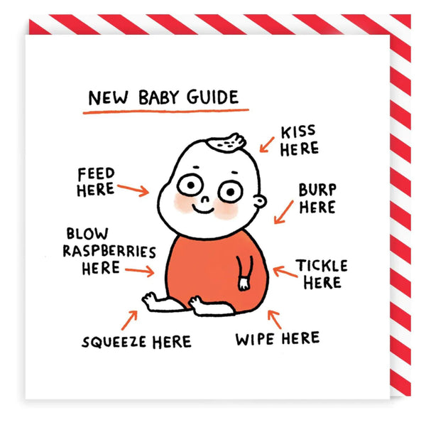 Gemma Correll New Baby Guide Square Greeting Card