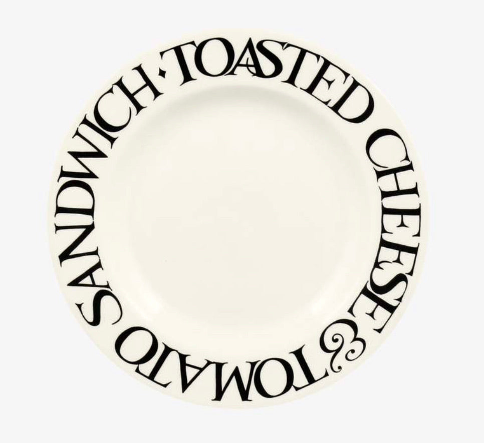 Emma Bridgewater Black Toast Cheese & Tomato 6 1/2 Inch Plate