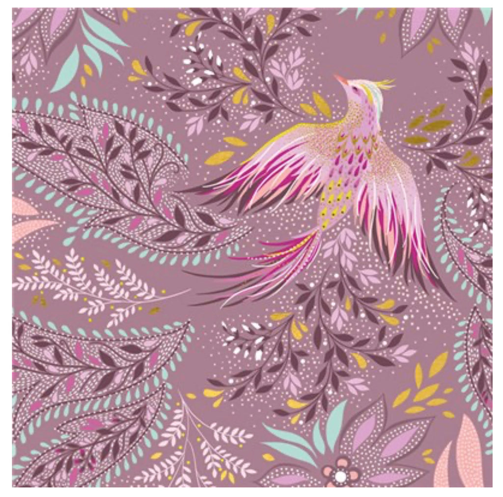 Sara Miller Paisley Floral Bird Card