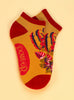 Powder Fantasy Floral Trainer Socks - Mustard