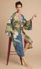 Powder Delicate Tropics Kimono Gown - Indigo