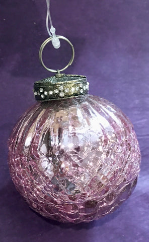 Glass Bauble - Pink