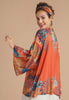 Powder Trailing Wisteria Kimono Jacket - Terracotta