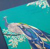 Sara Miller Happy Birthday Peacock Card