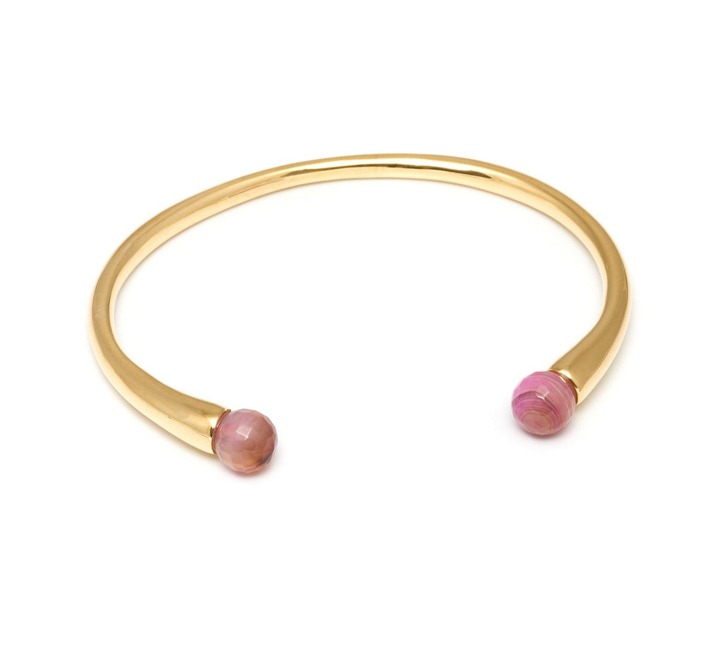 Lola Rose Boutique Cornelia Adjustable Bracelet - Pink Montana Agate