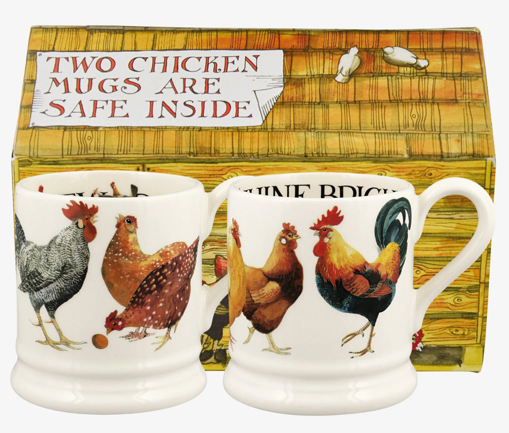 Emma Bridgewater Rise & Shine Set Of 2 1/2 Pint Mugs Boxed