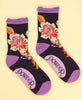 Powder Fantasy Floral Ankle Socks - Navy