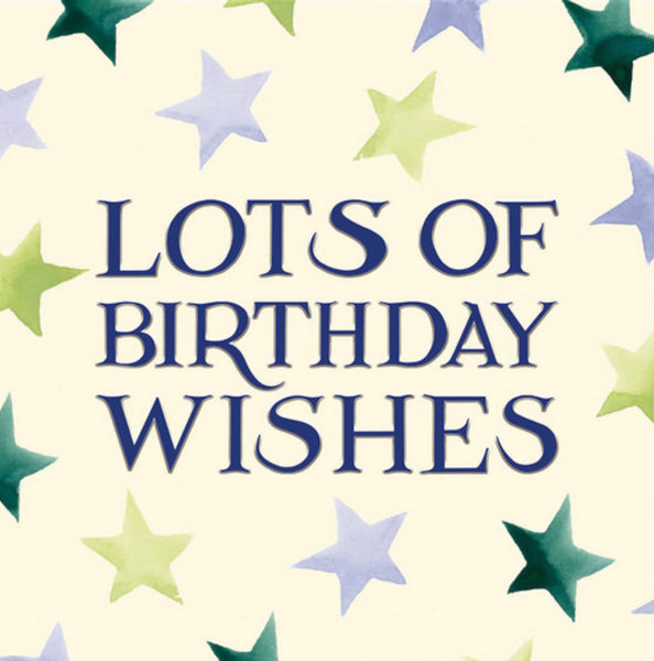 Emma Bridgewater Lots Of Birthday Wishes Stars Card