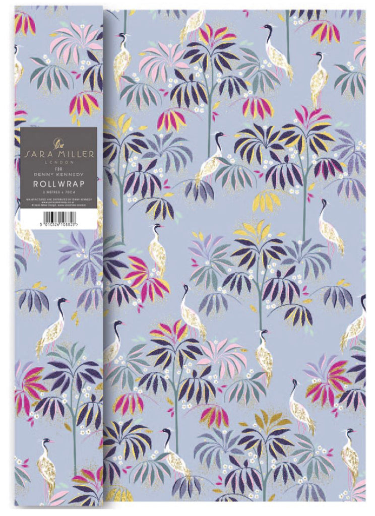 Sara Miller Crane Garden Sky Blue Roll Wrap